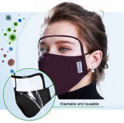 Reusable Face Mask with Eyes Shield