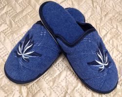 Aroma Felt Slippers Size 6-9 Blue